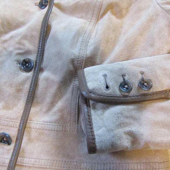 Womens Vtg Eddie Bauer Seattle Suede Washable Leather Jacket Sz XS - Picture 4 of 7